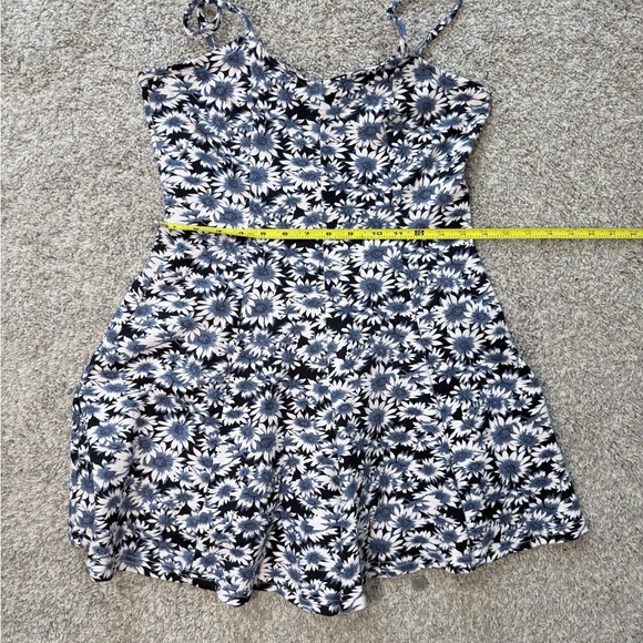 Vintage Daisy Floral Skort Dress Spaghetti Strap Made in USA Size L - Picture 5 of 7